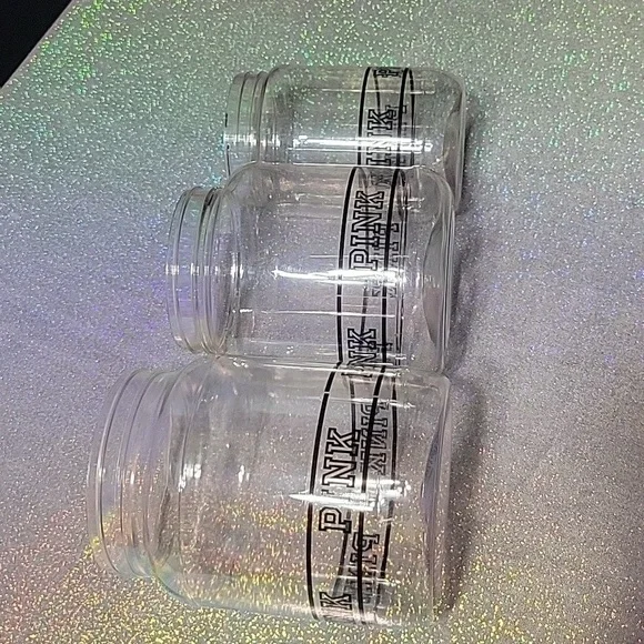 HTF RARE VS Vintage Pink Plastic Jars Organizers Diplay Prop